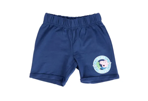 United Labels® Shorts Peppa Wutz Shorts für Jungen - Dino Squad - Bermuda Blau