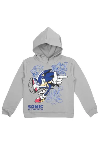 United Labels® Sweatshirt Sonic The Hedgehog Hoodie für Jungen - Kapuzenpullover Pullover Grau