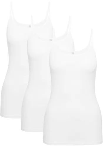Unterhemd TRIUMPH "Katia" Gr. 50, N-Gr, weiß (3 x weiß) Damen Unterhemden