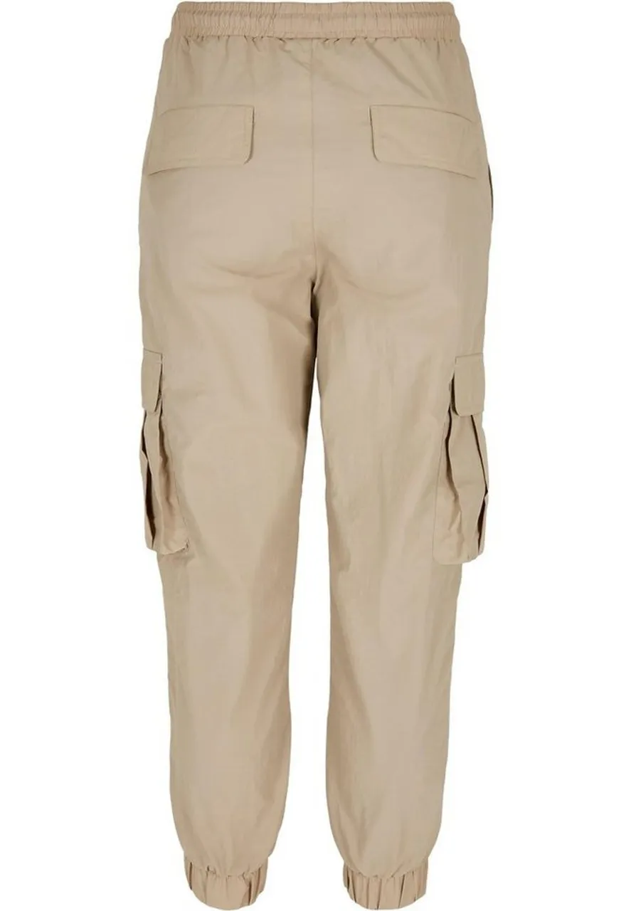 URBAN CLASSICS Cargohose Damen Ladies High Waist Crinkle Nylon Cargo Pants (1-tlg)