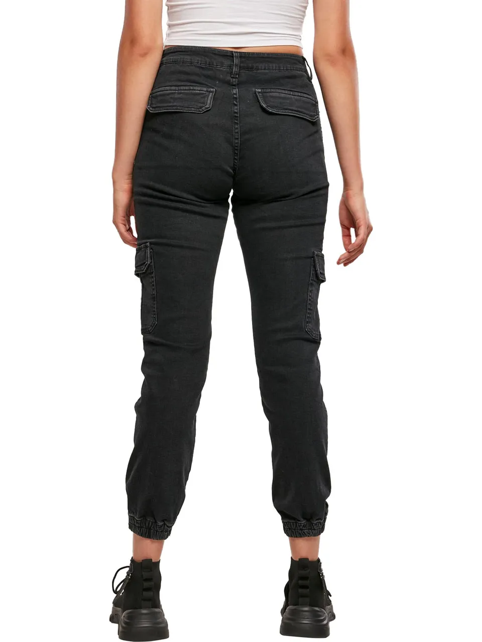 Urban Classics Damen Jeans ORGANIC STRETCH DENIM CARGO - Relaxed Fit