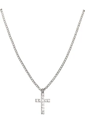 URBAN CLASSICS Edelstahlkette Unisex Diamond Cross Necklace