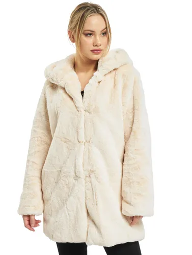 Urban Classics Ladies Hooded Teddy Coat aus Fake