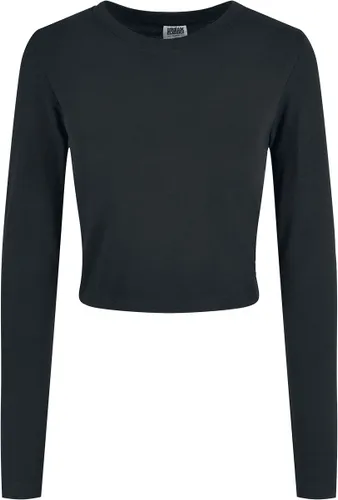 Urban Classics Ladies Organic Cropped Longsleeve Langarmshirt schwarz in L
