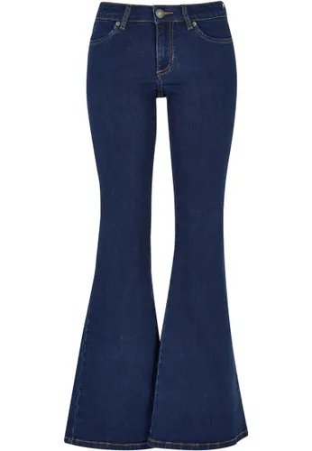 Urban Classics Ladies Organic Low Waist Flared Denim Jeans blau in W29L34