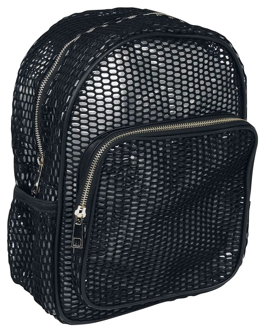 Urban Classics Lady Backpack Mesh Transparent Black one Size