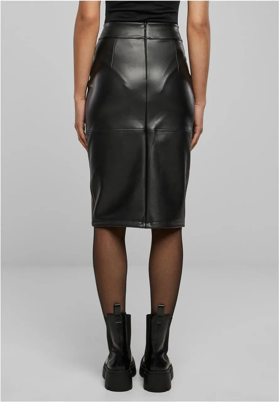 URBAN CLASSICS Midirock Ladies Synthetic Leather Pencil Skirt