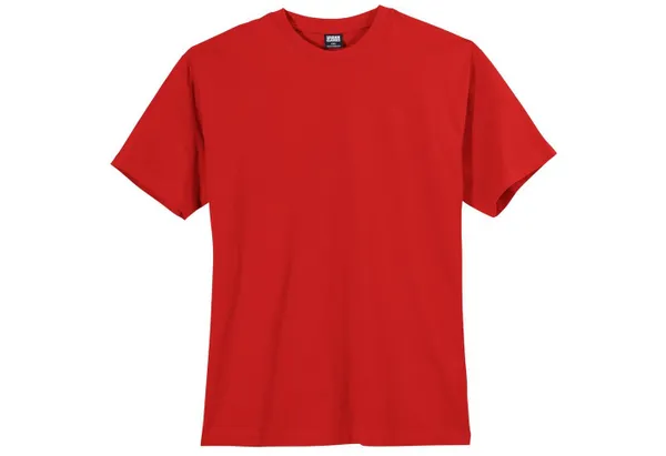 Urban Classics Plus Size Rundhalsshirt Große Größen Herren T-Shirt rot Urban Classics