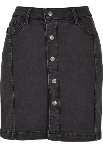 URBAN CLASSICS Sommerrock Urban Classics Damen Ladies Organic Stretch Button Denim Skirt (1-tlg)