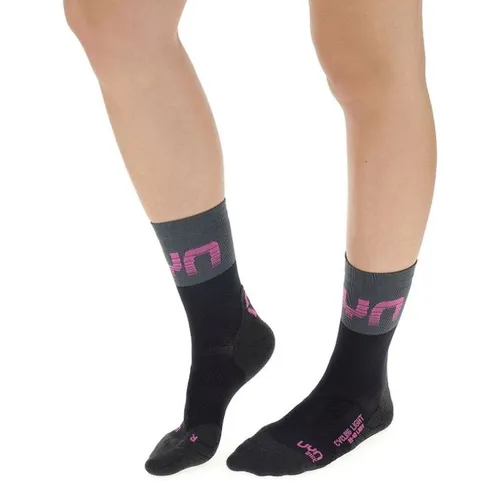 Uyn Cycling Light Socks - Fahrradsocken - Damen Black / Grey / Rose Violet 41 - 42