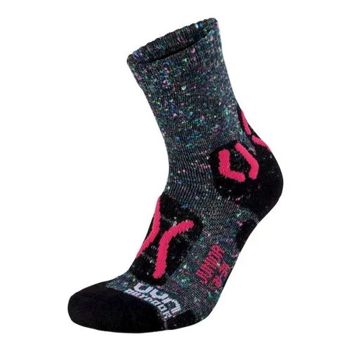 Uyn Outdoor Explorer Socks - Trekkingsocken - Kind Grey Multicolor / Pink 24 - 26