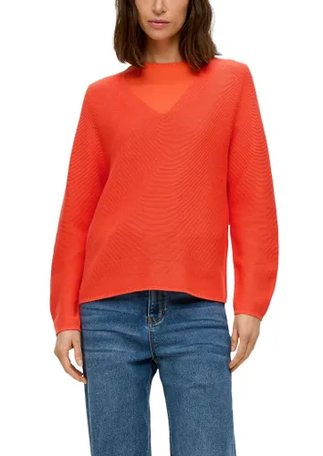 V-Ausschnitt-Pullover S.OLIVER Gr. 34, rot (bright red) Damen Pullover V-Pullover