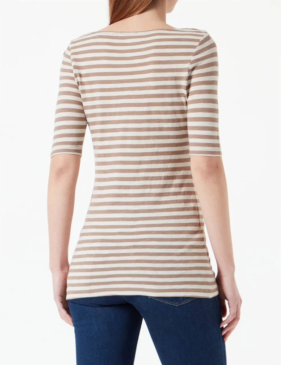 V-Kragen T-Shirt T-shirt, short sleeve, boat neck