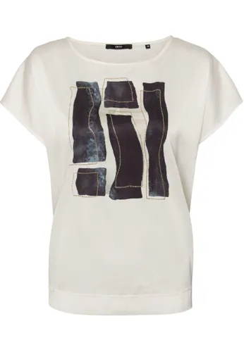 V-Kragen T-Shirt zero T-Shirt/ Top, Patch CreamBlack