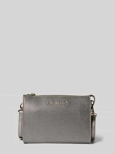 VALENTINO BAGS Pochette in metallic Modell 'CHIAIA GLITTER' in Anthrazit, Größe One Size