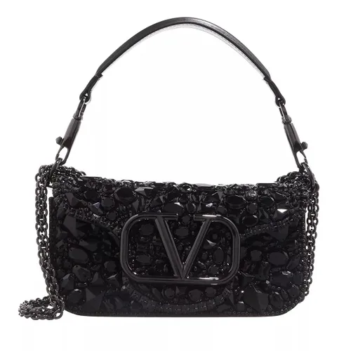 Valentino Garavani Crossbody Bags - Small Logo Shoulder Bag With Crystals - Gr. unisize - in Schwarz - für Damen