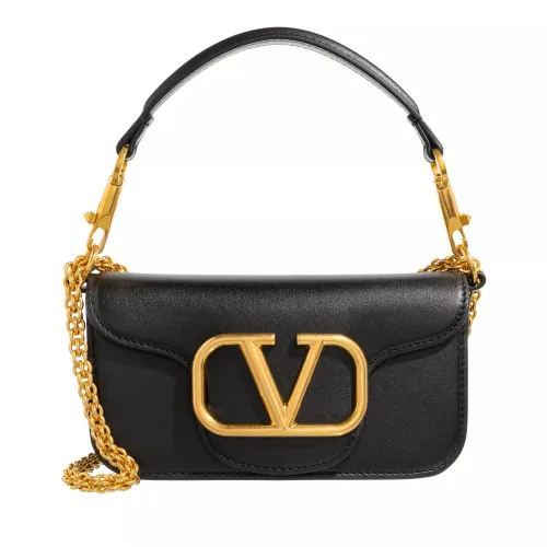 Valentino Garavani Hobo Bag - V Logo Small Shoulder Bag Leather - Gr. unisize - in Schwarz - für Damen