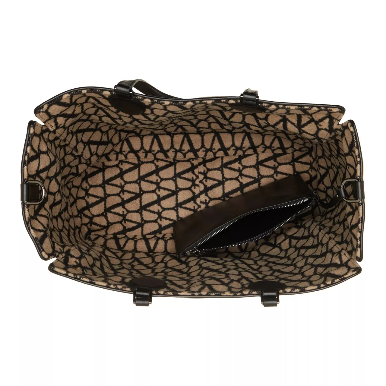 Valentino Garavani Shopper - Big Tote Bag With Logo - Gr. unisize - in Beige - für Damen