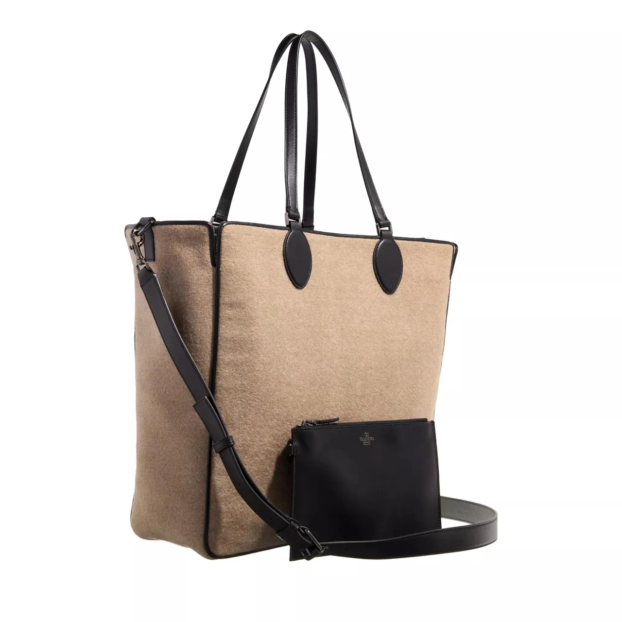 Valentino Garavani Shopper - Big Tote Bag With Logo - Gr. unisize - in Beige - für Damen