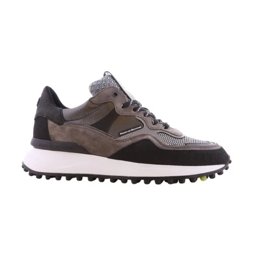VAN Bommel 16308 Herren Schuhe Sport Sneaker Combi Leder Textile 09 Dark Grey Van Bommel
