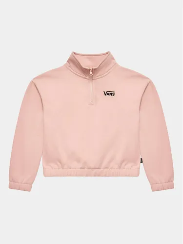 Vans Sweatshirt Half Zip Mock Pullover VN00077V Rosa Regular Fit