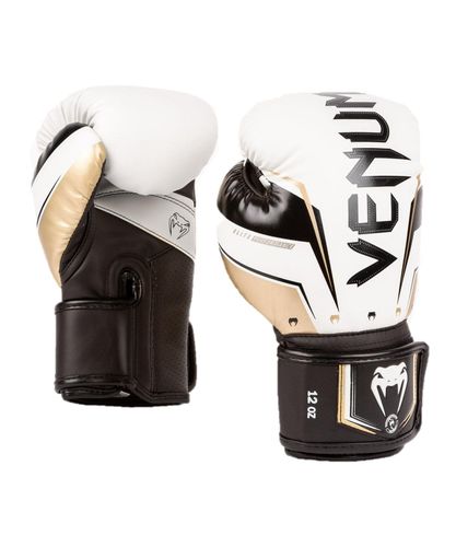 Venum Elite Evo Boxhandschuhe - Weiß/Gold - 12 Oz