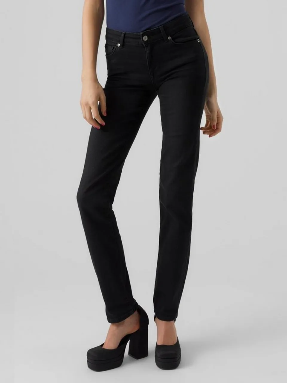 Vero Moda Slim-fit-Jeans DAF (1-tlg) Plain/ohne Details