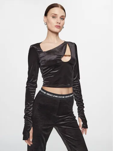 Versace Jeans Couture Bluse 75HAH605 Schwarz Slim Fit