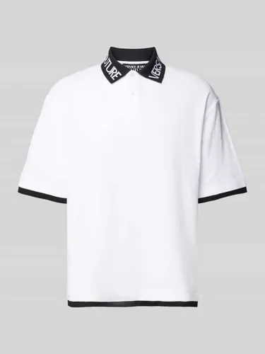 Versace Jeans Couture Poloshirt mit Label-Print in Weiss