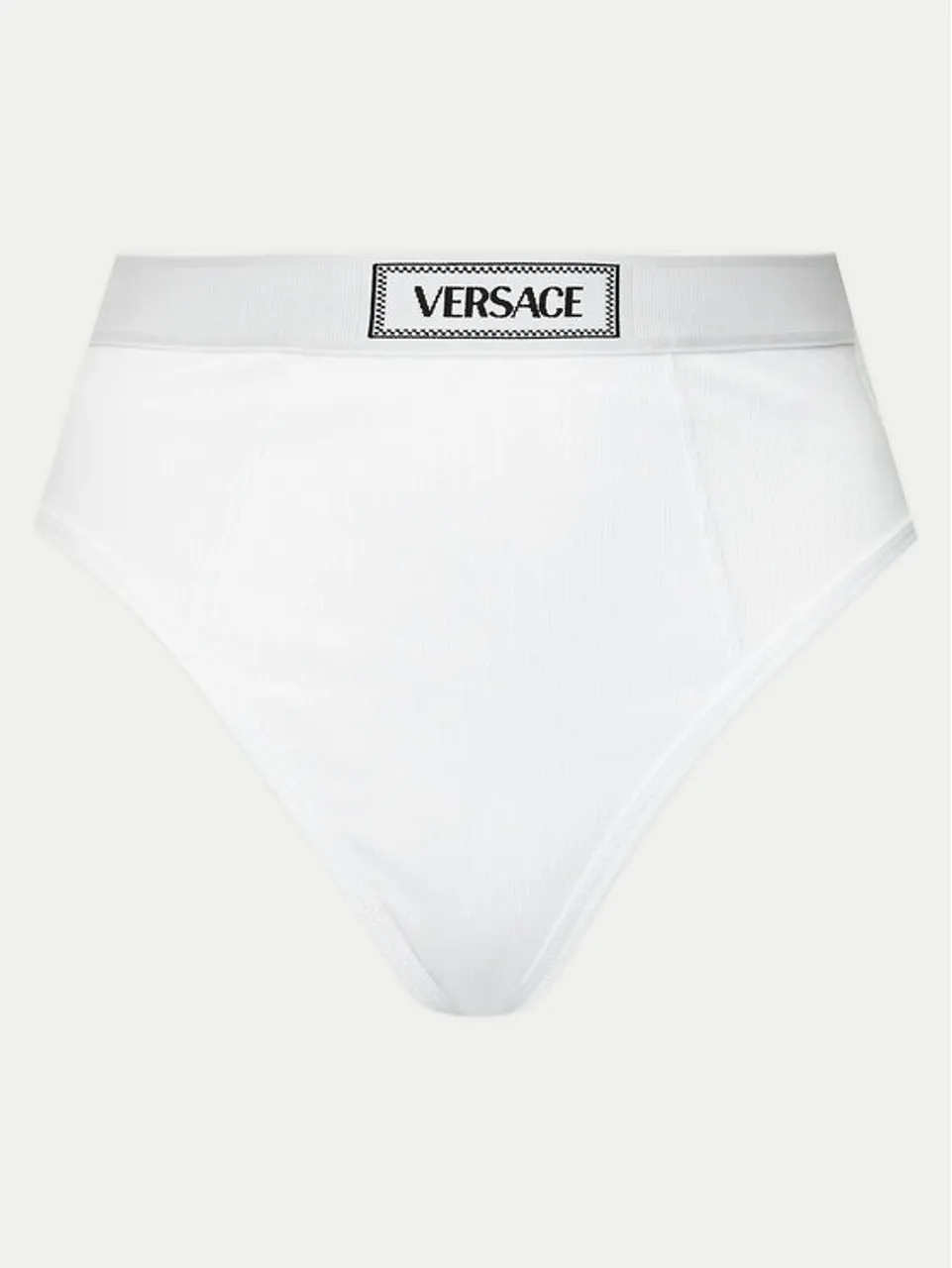 Versace Klassischer Damenslip mit hoher Taille 1013505 Weiß