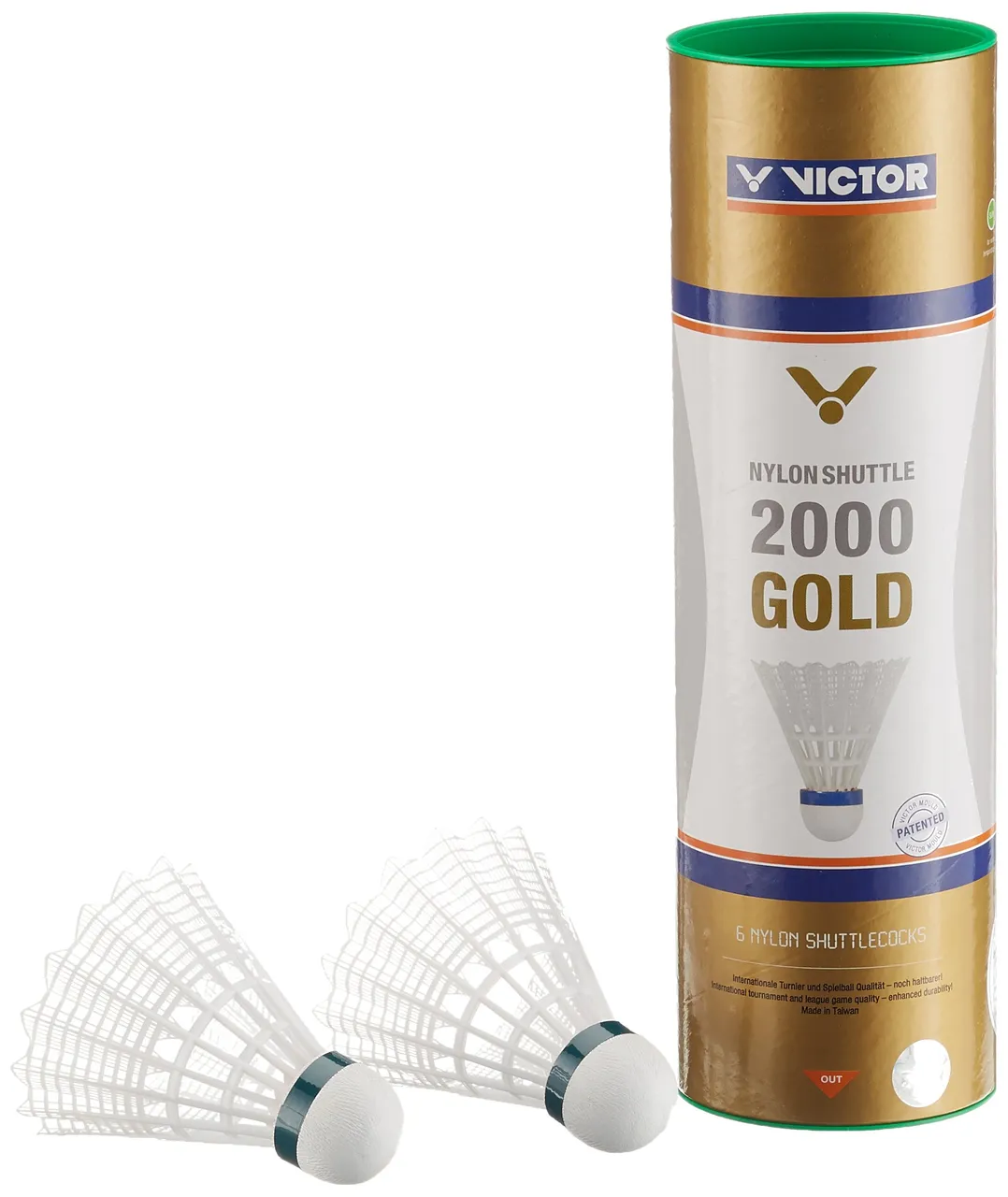 VICTOR Nylon Shuttle 2000 gold-Weiß-Grün