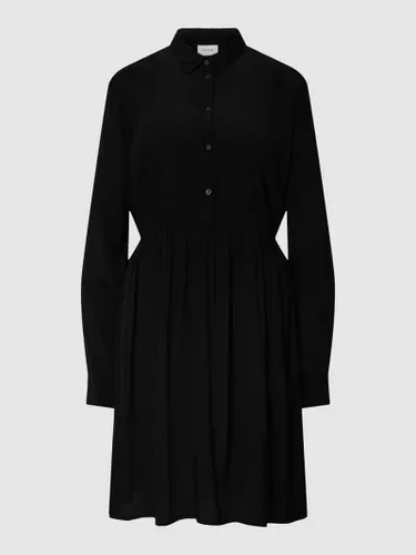 Vila Blusenkleid mit Volantsaum Modell 'VIFINI' in Black