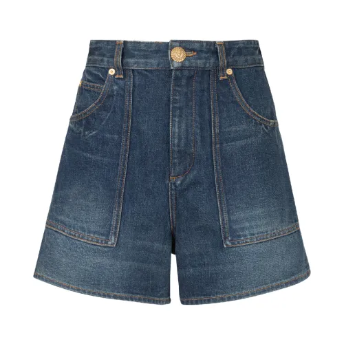 Vintage-Shorts aus Denim Balmain