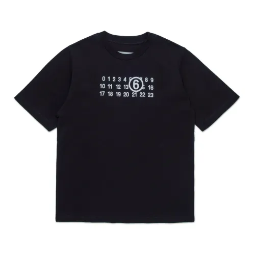 Vintage Zerrissenes T-Shirt mit Numerischem Logo MM6 Maison Margiela