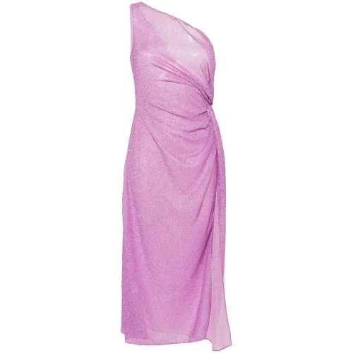 Violettes Kleid mit Metallischen Fäden Oseree