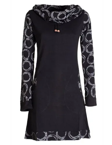 Vishes Jerseykleid Langarm Kleid Schal-Kleid Winterkleider Baumwollkleid Elfen, Goa, Hippie Style