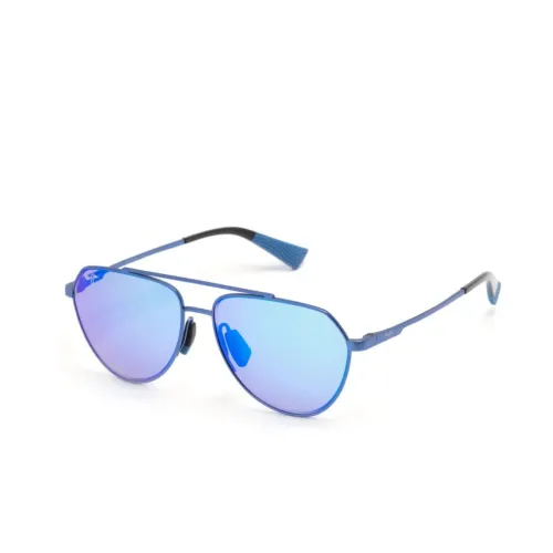 Waiwai B634-03 Matte Trans Blue Sunglasses Maui Jim