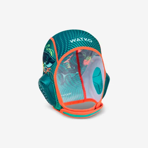 Wasserball-Kappe Kinder Easyplay Shark Klettverschluss grün