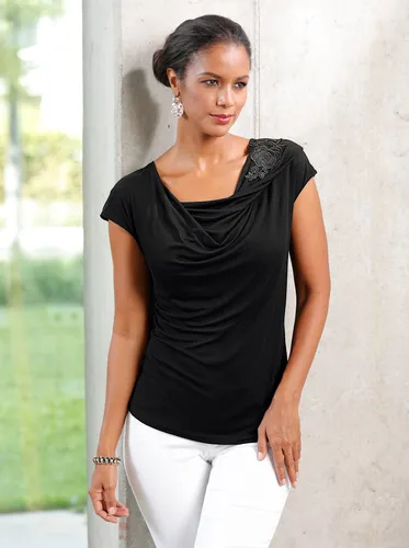 Wasserfallshirt LADY "Shirt" Gr. 40, schwarz Damen Shirts Jersey