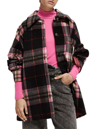 Wattiertes, kariertes Overshirt aus einer Wollmischung - Größe L - Multicolor - Frau - Jacke - Scotch & Soda