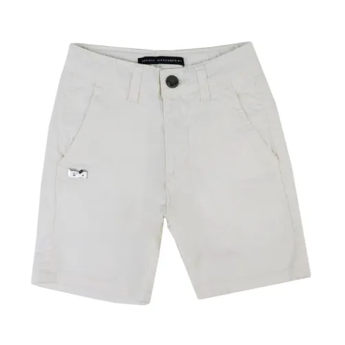 Weiße Baumwoll-Bermuda-Shorts mit Taschen Daniele Alessandrini