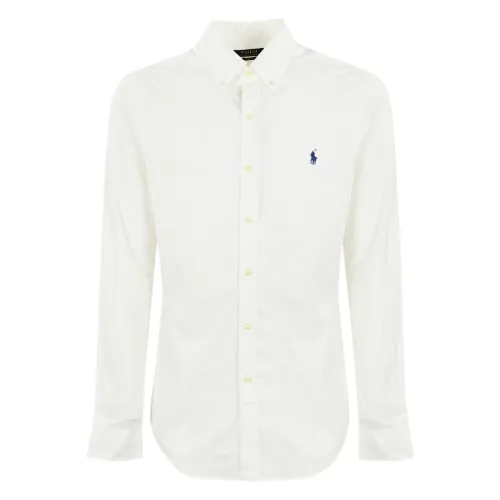 Weiße Baumwoll-Slim-Fit-Hemd Ralph Lauren