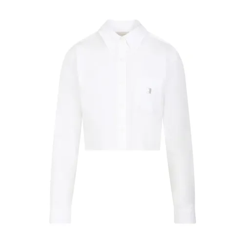 Weiße Baumwollbluse mit 4G-Logo Givenchy
