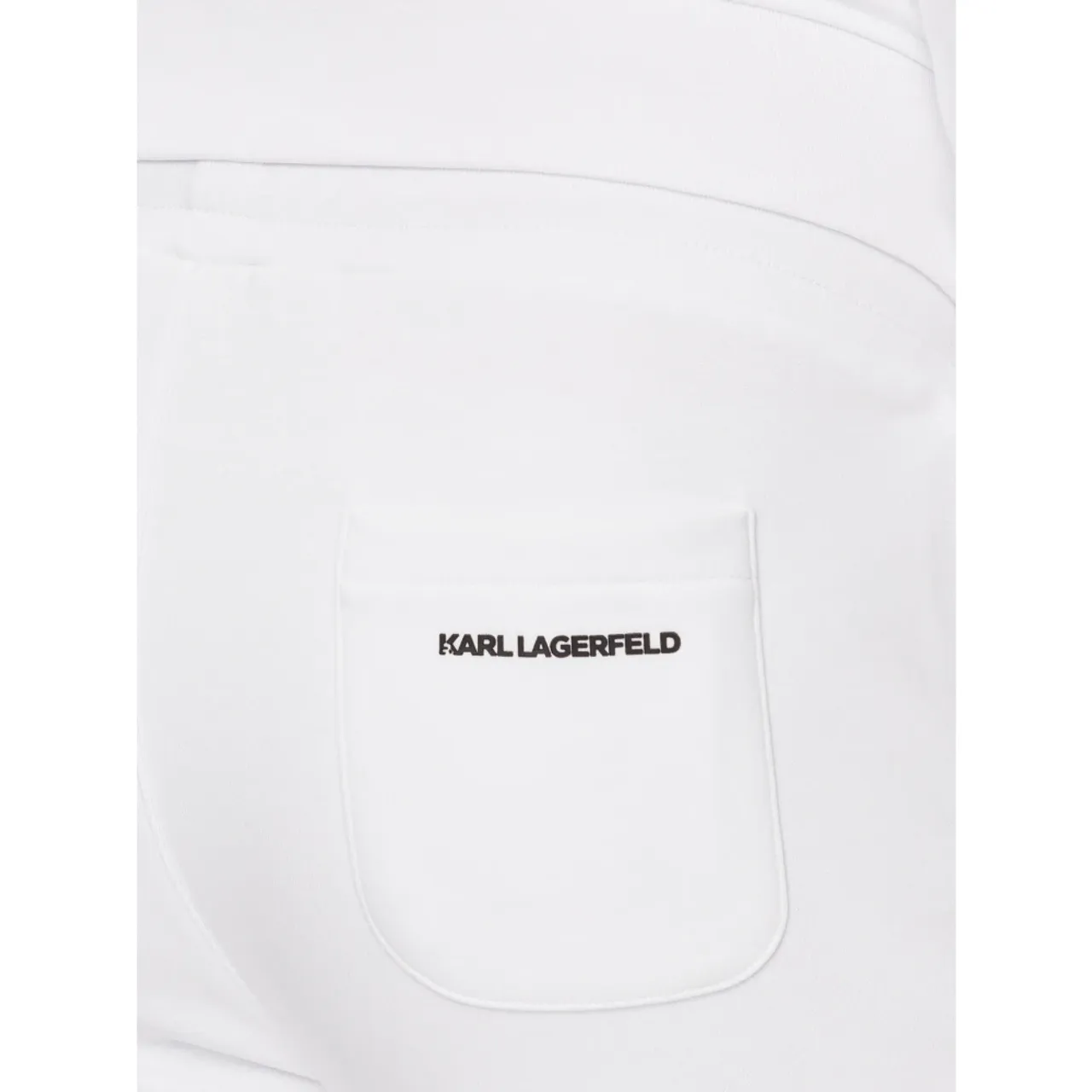 Weiße Baumwollmischung Regular Fit Shorts Karl Lagerfeld