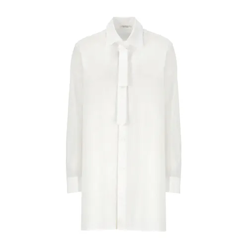 Weiße Bluse mit Spitzenkragen Yohji Yamamoto