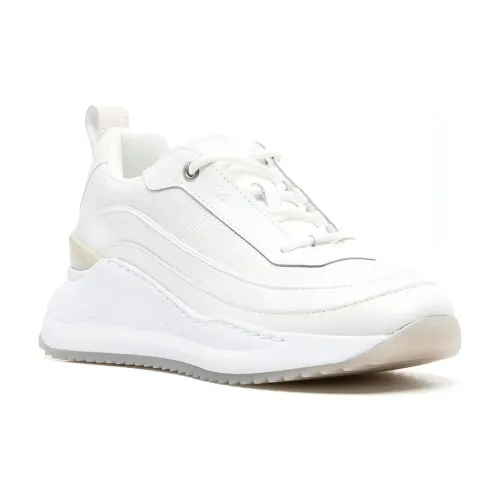 Weiße Leder Keilabsatz Sneakers Calvin Klein