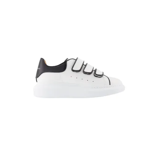 Weiße Leder Plateau-Sneakers Alexander McQueen
