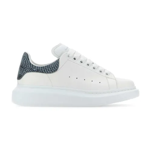 Weiße Ledersneaker mit bedruckter Ledersohle Alexander McQueen