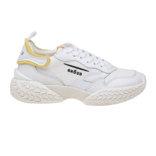 Weiße Mesh/Leder Sneakers mit Farbenfrohen Details Ghoud