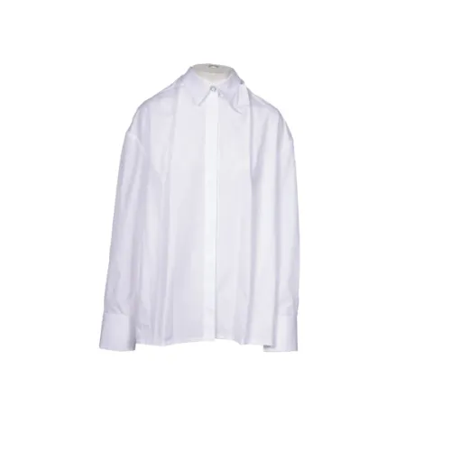 Weiße Oversize Baumwoll Popeline Bluse Givenchy